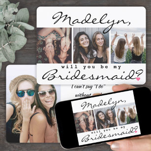4 Foto-collage: Mijn Bridesmaid-voorstel Kaart