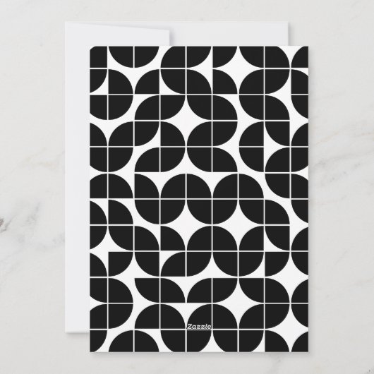 4 Foto Collage Minimale Kerstakerzwart met vier ke Feestdagenkaart (Achterkant)