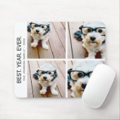 4 Foto Collage Minimalistisch - Bestes Jaar Ooit Muismat (Met muis)