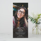 4 Foto Collage Modern Afstudeerfeest Kaart (Staand voorkant)