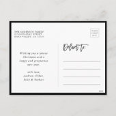 4 Foto Collage Modern Merry Kerstmis Feestdagenkaart (Achterkant)