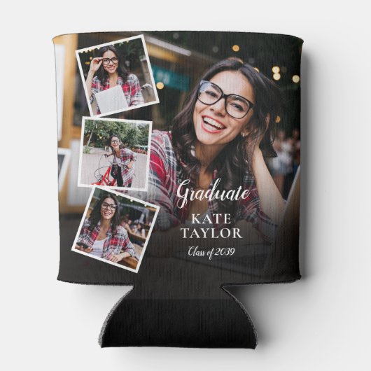 4 Foto Collage Moderne Afstudeerfeestje Blikjeskoeler (Achterkant)