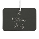 4 Foto Collage Moderne Elegante Script Naam Luchtverfrisser (Achterkant)