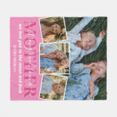 4 Foto Collage Moeder Fleece Deken (Voorkant (Horizontaal))
