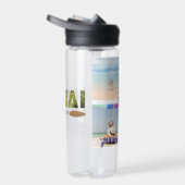 4 Foto Collage Monogram Kauai Hawaii Surfboard Waterfles (Rechts)