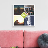 4 Foto Collage Monogrammed Canvas Afdruk (Insitu (Woonkamer))