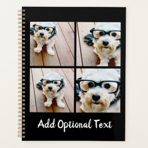 4 Foto Collage Optionele tekst -- Kan bewerken Zwa Planner
