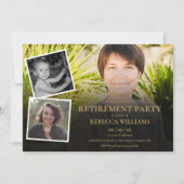 4 foto collage pensioenfeest kaart (Voorkant)