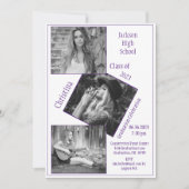 4 Foto Collage Persoonlijk Afstuderen Aankondiging (Voorkant)