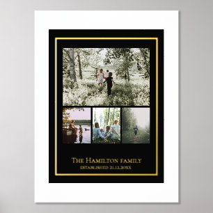 4 Foto Collage Persoonlijke Familie Folie Afdrukken