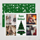 4 Foto Collage Persoonlijke Feestdagen Feestdagenkaart (Voorkant / Achterkant)