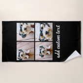 4 Foto collage - PICK UW ACHTERGRONDKLEUR Strandlaken (Voorkant)