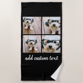 4 Foto collage - PICK UW ACHTERGRONDKLEUR Strandlaken (Voorkant)