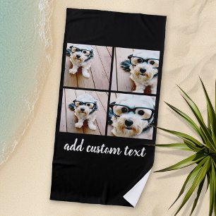 4 Foto collage - PICK UW ACHTERGRONDKLEUR Strandlaken