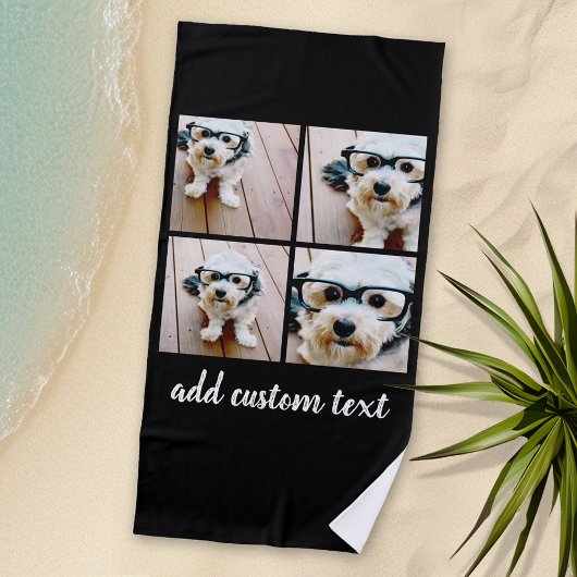 4 Foto collage - PICK UW ACHTERGRONDKLEUR Strandlaken