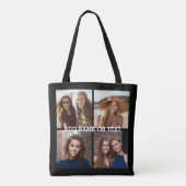 4 Foto collage - PICK UW ACHTERGRONDKLEUR Tote Bag (Achterkant)
