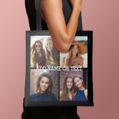 4 Foto collage - PICK UW ACHTERGRONDKLEUR Tote Bag