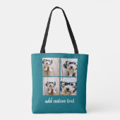 4 Foto collage - PICK UW ACHTERGRONDKLEUR Tote Bag (Achterkant)