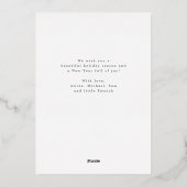 4 foto collage Prettige feestdagen elegant script (Achterkant)