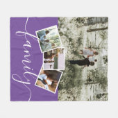 4 Foto-Collage-reeks, op maat gemaakt Fleece Deken (Voorkant (Horizontaal))