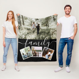 4 Foto-Collage-reeks, op maat gemaakt Fleece Deken