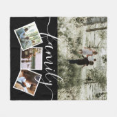 4 Foto-Collage-reeks, op maat gemaakt Fleece Deken (Voorkant (Horizontaal))