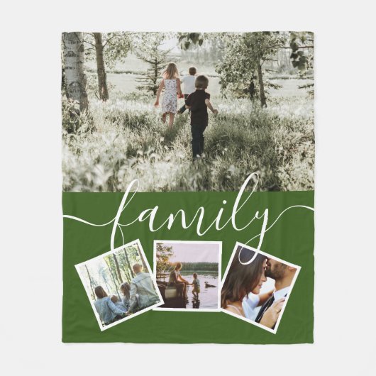 4 Foto-Collage-reeks, op maat gemaakt Fleece Deken (Voorkant)