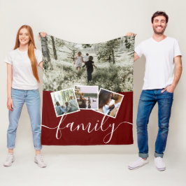 4 Foto-Collage-reeks, op maat gemaakt Fleece Deken