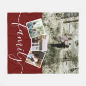 4 Foto-Collage-reeks, op maat gemaakt Fleece Deken (Voorkant (Horizontaal))