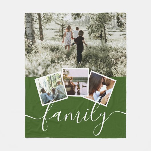 4 Foto-Collage-reeks, op maat gemaakt Fleece Deken (Voorkant)