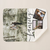 4 Foto-Collage-reeks, op maat gemaakt Sherpa Deken (Voorkant (horizontaal))