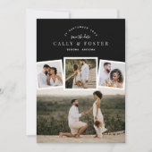 4 Foto Collage Save the Date Aankondigingskaart  (Voorkant)