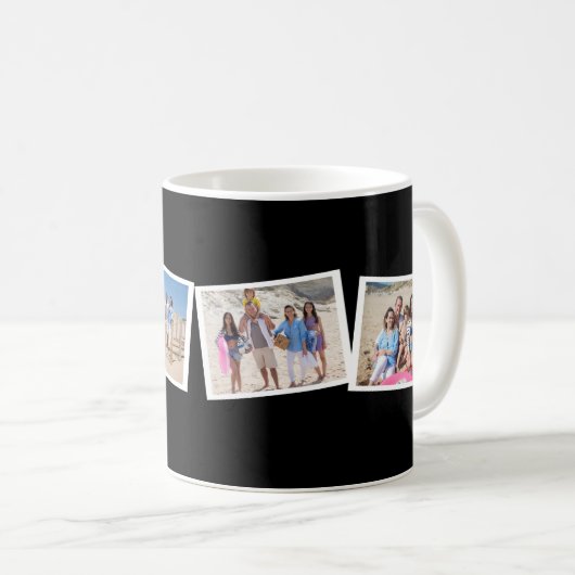 4 Foto Collage Sjabloon gepersonaliseerd Koffiemok (Voorkant rechts)