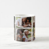 4 Foto collage sjabloon gepersonaliseerd Koffiemok (Center)