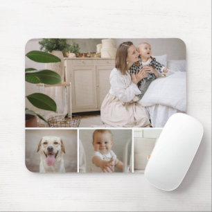 4 Foto Collage Sjabloon gepersonaliseerd Muismat