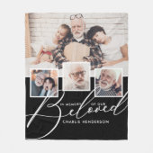 4-foto collage ter nagedachtenis van onze geliefde fleece deken (Voorkant)