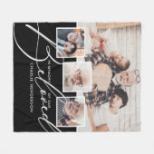 4-foto collage ter nagedachtenis van onze geliefde fleece deken (Voorkant (Horizontaal))