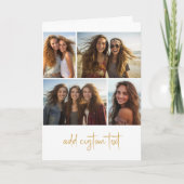 4 Foto Collage - Trendy Schrift Kaart (Voorkant)
