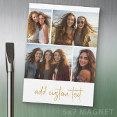 4 Foto Collage - Trendy Script Magneet
