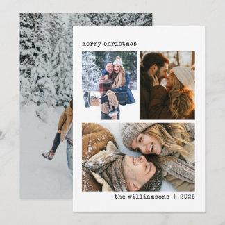 4 Foto Collage Typemachine Minimalistische Kerstmi Feestdagenkaart