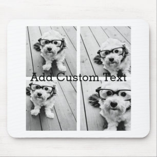 4 Foto collage - u kunt achtergrondkleur wijzigen Muismat