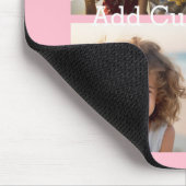 4 Foto collage - u kunt achtergrondroze wijzigen Muismat (Hoek)