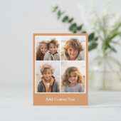 4 foto collage - u kunt de achtergrondkleur wijzig briefkaart (Staand voorkant)