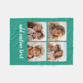 4 Foto Collage - u kunt de achtergrondkleur wijzig Fleece Deken (Voorkant (Horizontaal))