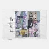 4 foto collage - u kunt de achtergrondkleur wijzig theedoek (Horizontaal)