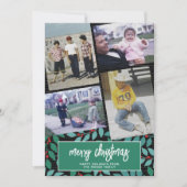 4 Foto-collage - Vrolijk kerstgeblindeerd Feestdagenkaart (Voorkant)