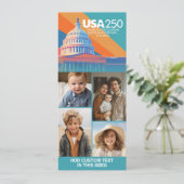 4 foto collage - VS 250 Capital Dome Amerika Kaart (Staand voorkant)