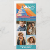 4 foto collage - VS 250 Capital Dome Amerika Kaart (Voorkant / Achterkant)