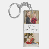 4 Foto collage We houden van je beste papieren ooi Sleutelhanger (Voorkant Links)