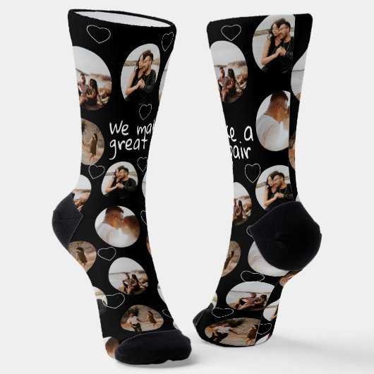 4 Foto collage We maken een geweldige foto Sokken (Gebogen)